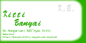 kitti banyai business card